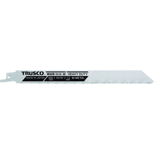 【TRUSCO】ＴＲＵＳＣＯ　バイメタルセーバーソーブレード（厚刃タイプ）　２５０幅Ｘ１．３ｍｍ厚　１０／１４山　５枚入